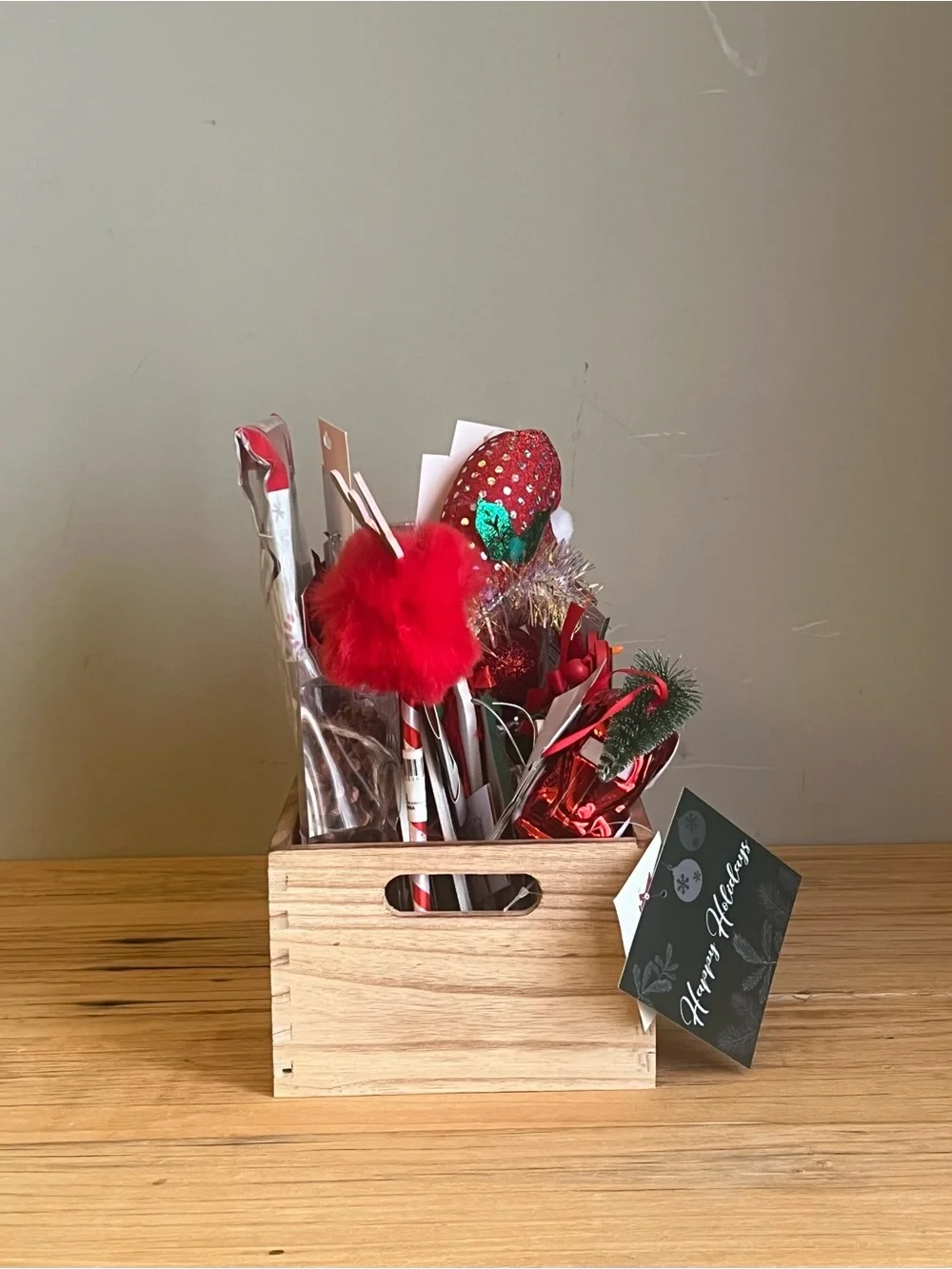 Holiday Ornament Gift Crate-Minimum of 15 ornaments plus extras  in this crate